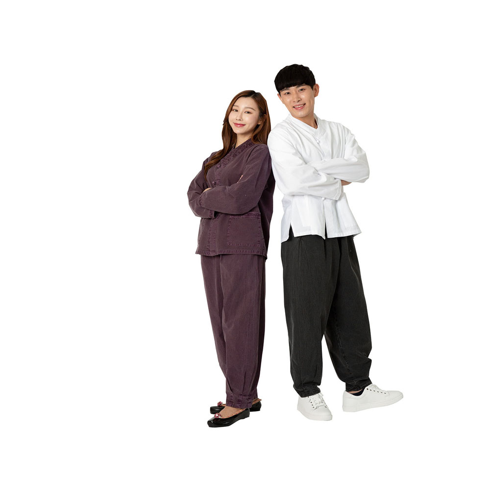 순면20수 브이넥 긴팔긴바지 생활한복 찜질복 평상복 실내복   한복 54,000원