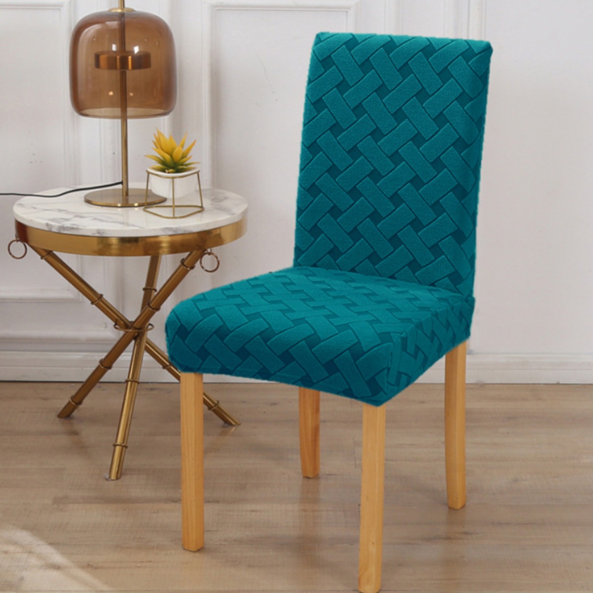 위클린 고급원단 가정용 자카드 식탁의자커버, 현재가 19,200원