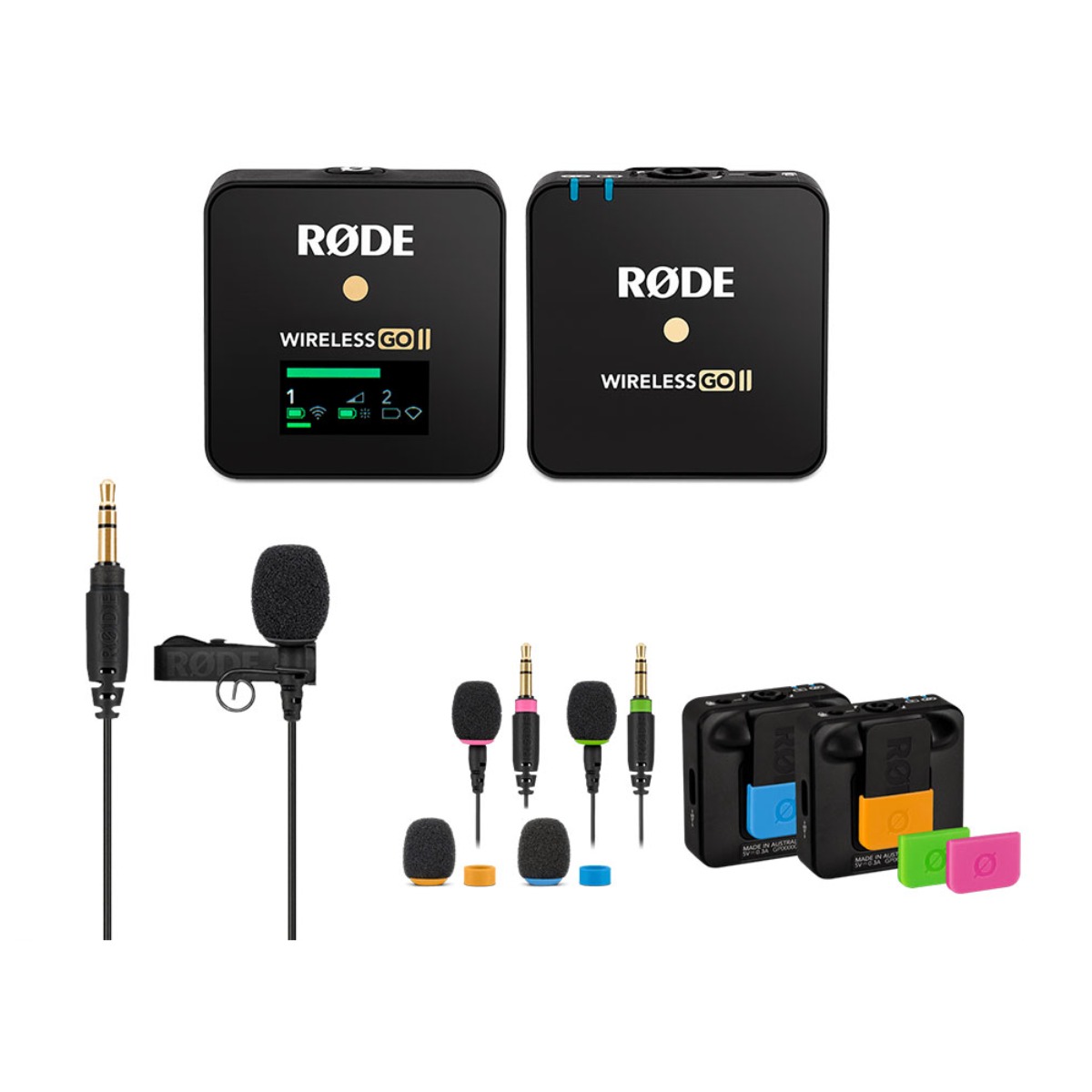 로데 와이어리스고2 싱글 RODE WIRELESS GO 2 Single 무선 마이크+Lavalier go 라벨리어 고 1개 + COLORS2 컬러밴드 패키지 485,000원