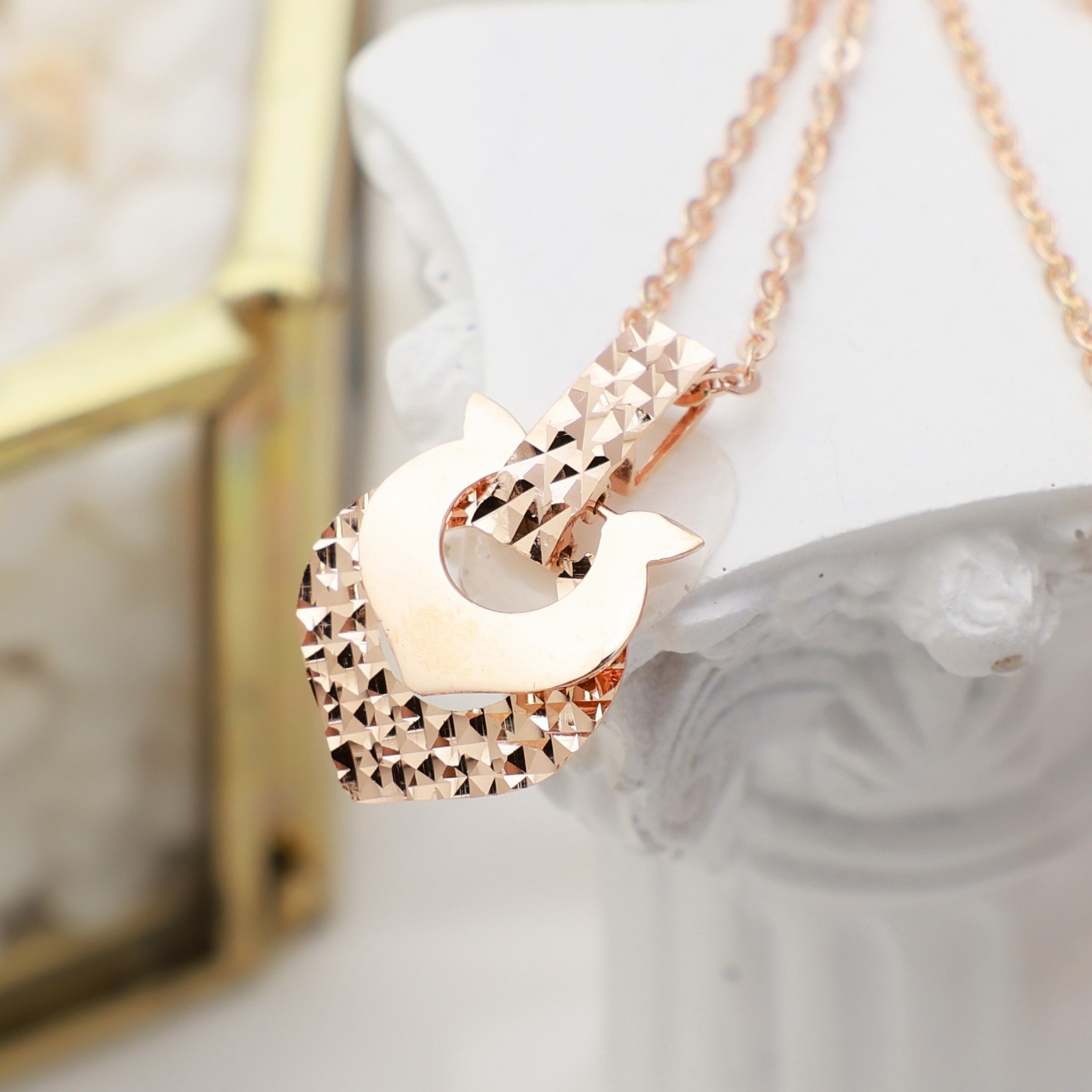 14k 18k 로즈골드 펜던트 메달 목걸이 M353 체리스 240,430원