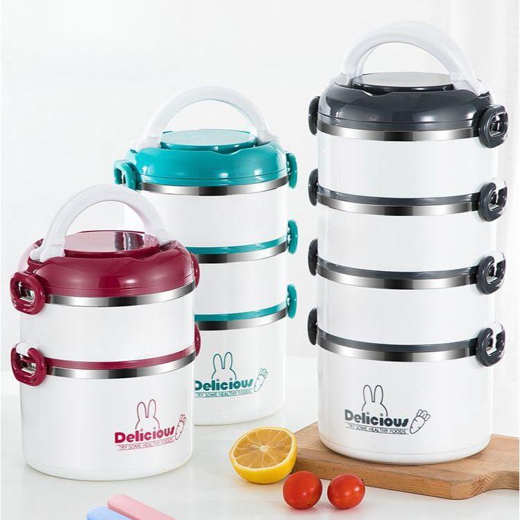 대용량 4단 도시락 304 스테인레스 스텐 대형 3단 찬합 소풍 원형 런치박스 33,300원