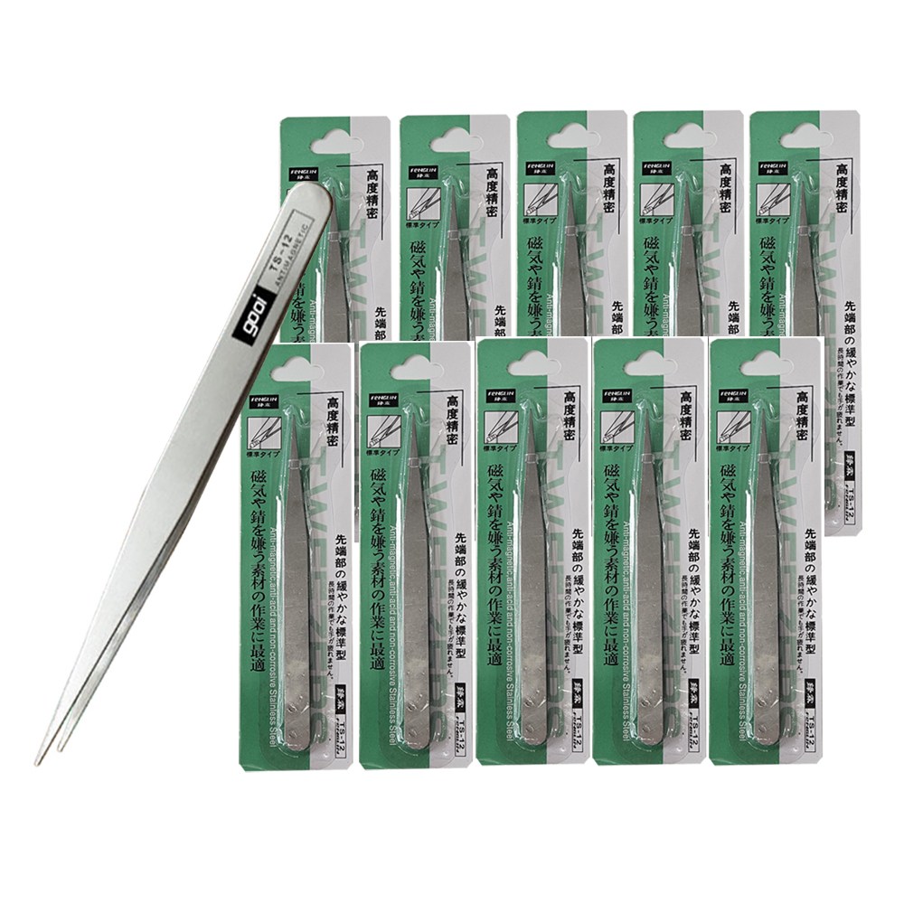 [메잌미] 다용도 정밀 핀셋 (일자형/TS-12), 10개 6,800원