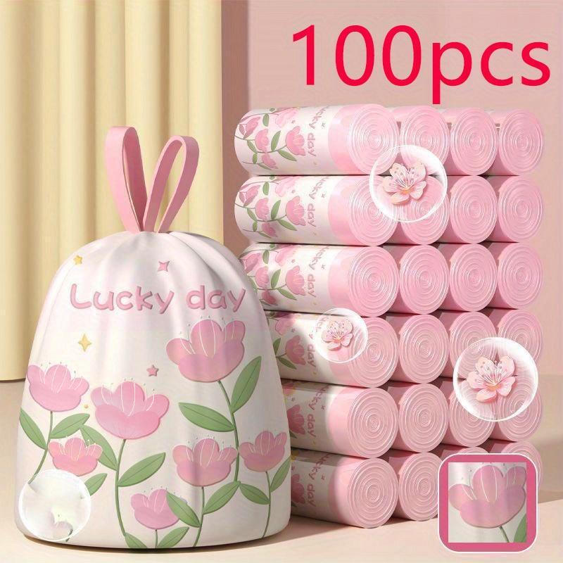 두꺼운 손잡이끈 다용도 튤립 패턴 쓰레기 봉투 100매 세트 9,800원