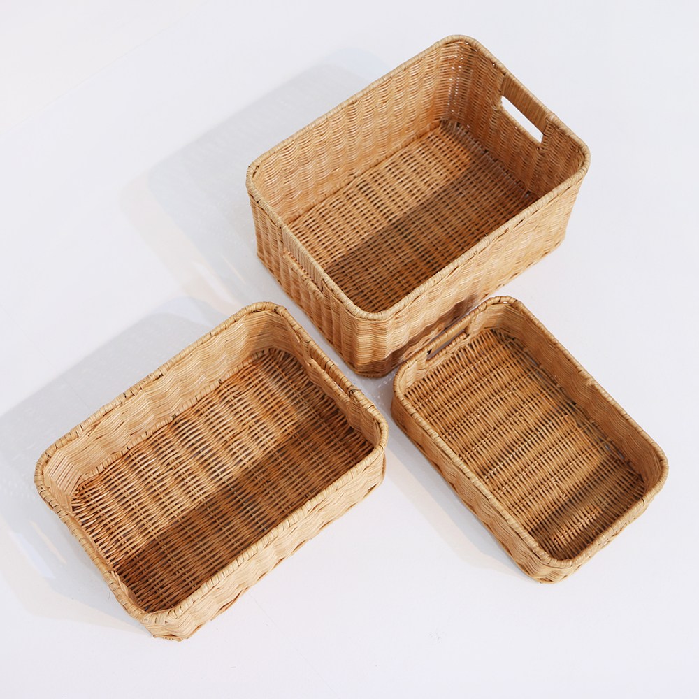 라탄 사각바구니 3종 세트, 1개 75,600원