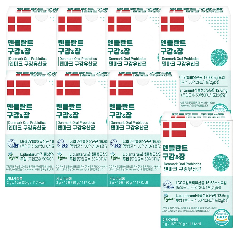 [AC-Mall] 임플란트후 구강건강 구취 장건강/치아 잇몸 구강유산균 덴플란트 구강앤장/충치 감소 세균막 억제효과 장까지 유익유산균증식, 2g, 120박스 79,800원