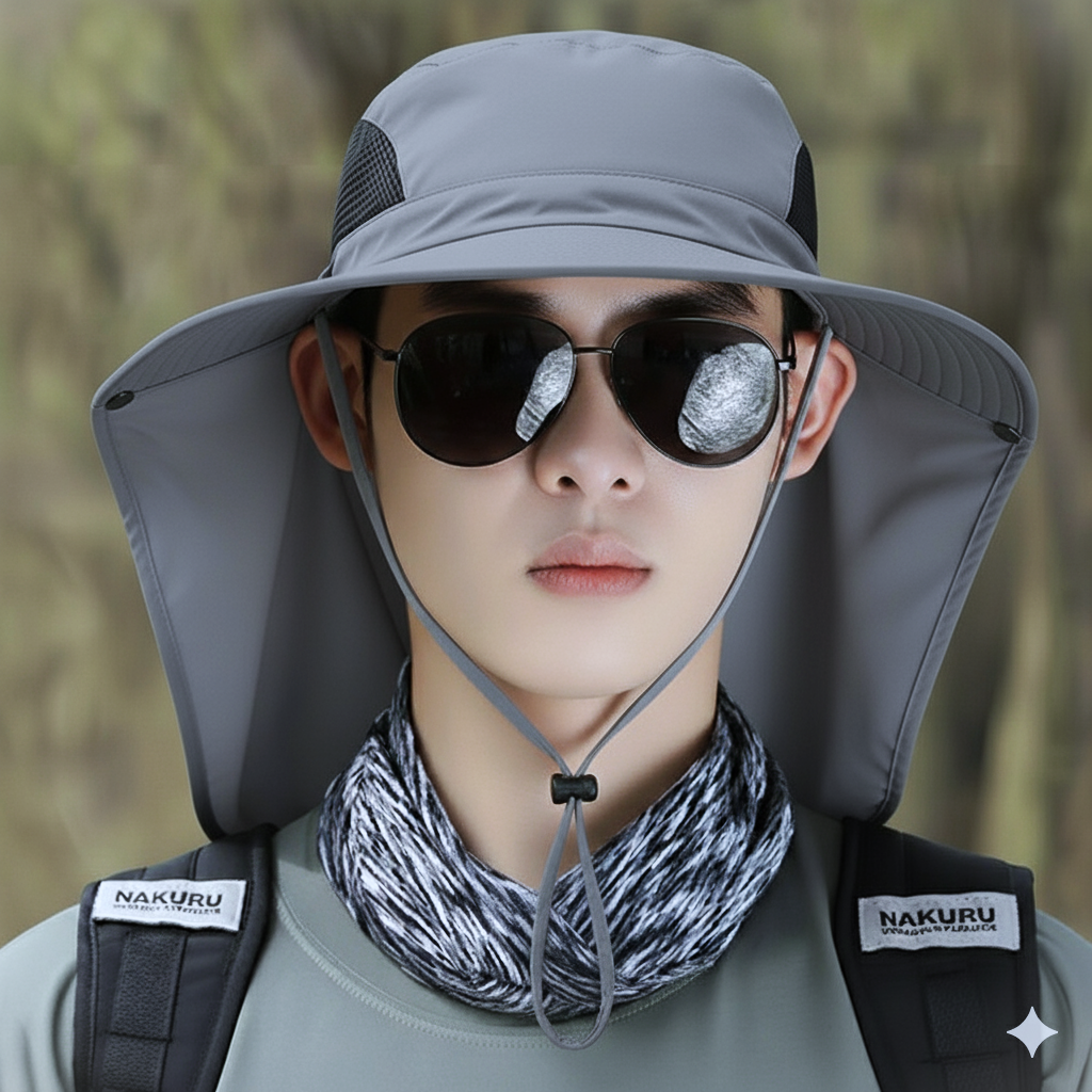 트랜드락 햇빛차단 낚시모자 얼굴커버 등산모자 6,900원