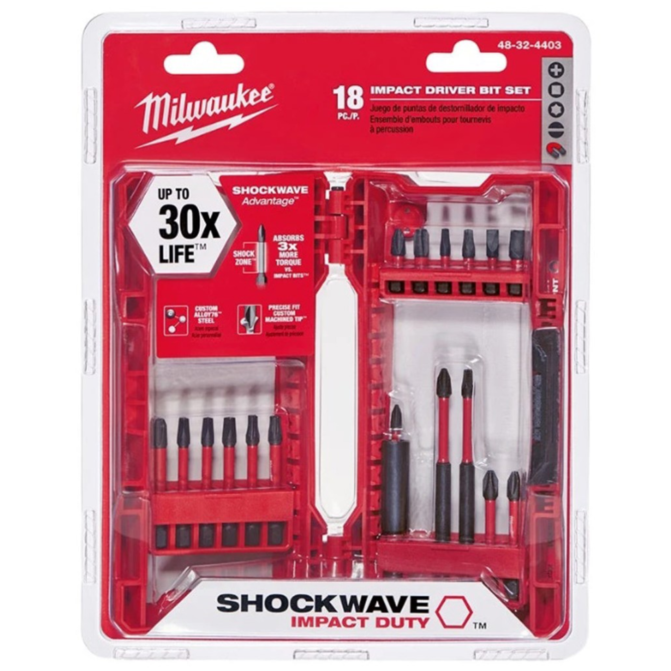 밀워키 임팩트 드라이버 비트 세트 48-32-4403 18p 36,500원