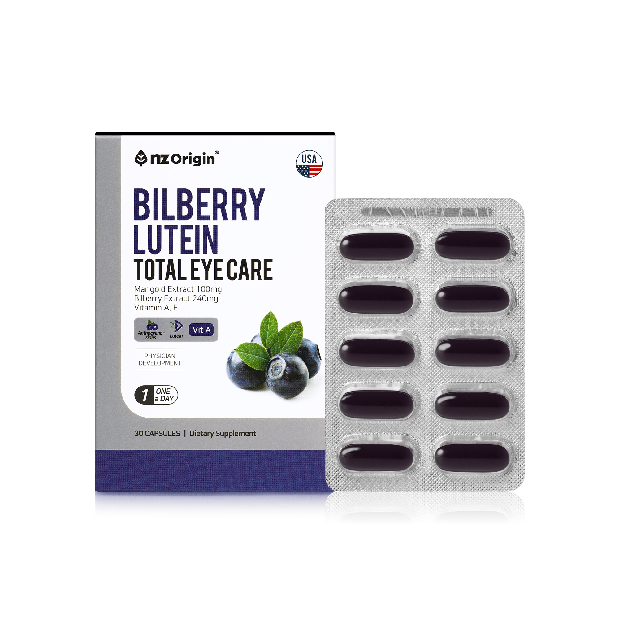 엔젯오리진 빌베리 루테인 토탈 아이케어, 30정, 1개 12,710원