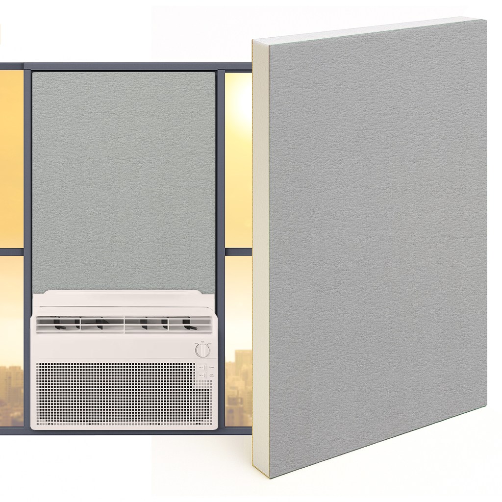 창문형에어컨 가림막 창문가리개 백색스티로폼 단열재 간편설치 맞춤제작 110원