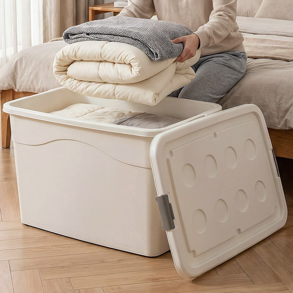 마치홈 초대형 리빙박스 옷 이불 수납정리함, 1개, 그레이 46,800원