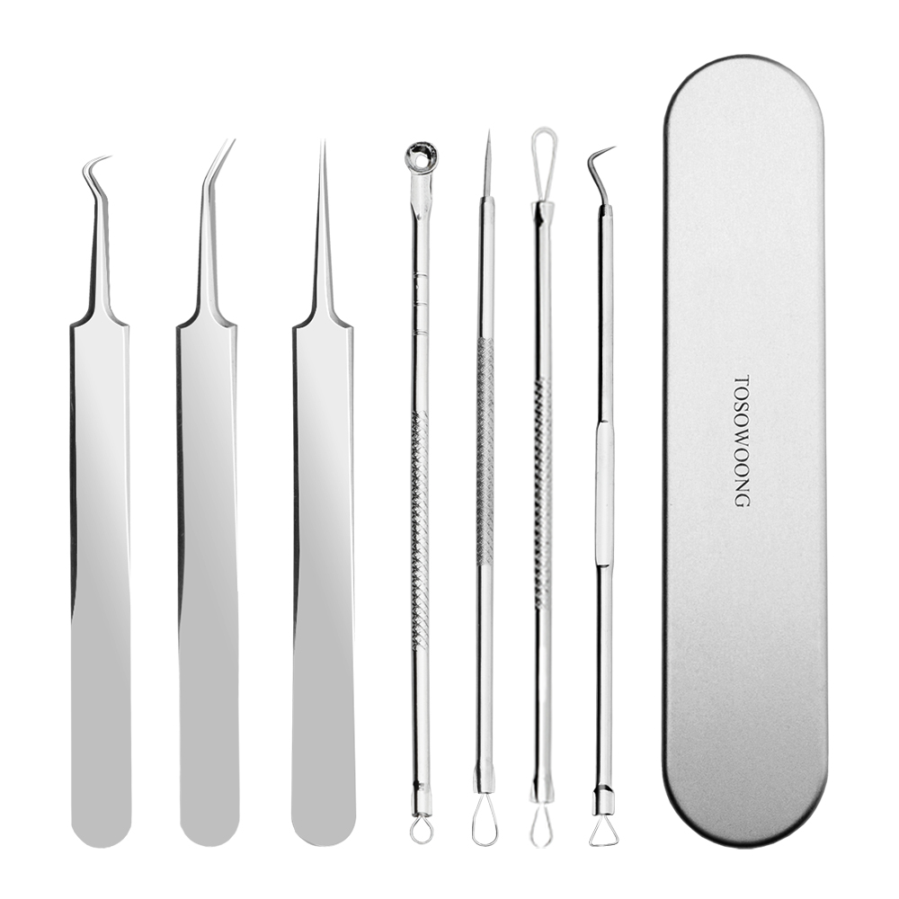 레드스팟 7종 압출기 여드름 피지 뾰루지 블랙헤드 화이트헤드 제거 압출 핀셋, 1세트, 단일색상 21,900원