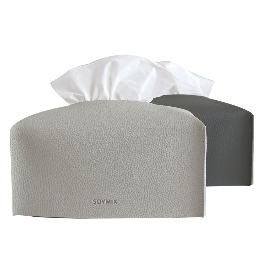소이믹스 스킨레더 가죽 티슈커버 2p, 그레이 + 다크그레이 9,000원