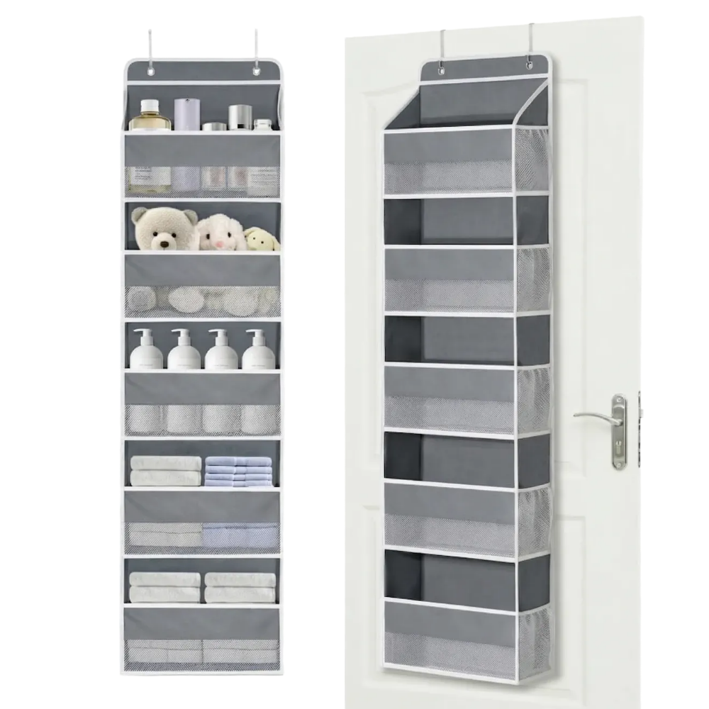 티모아리스 문걸이 수납함 5단 정리함 15수납공간 한국형 전용 후크 3종류, 1개, 라이트 그레이 19,800원