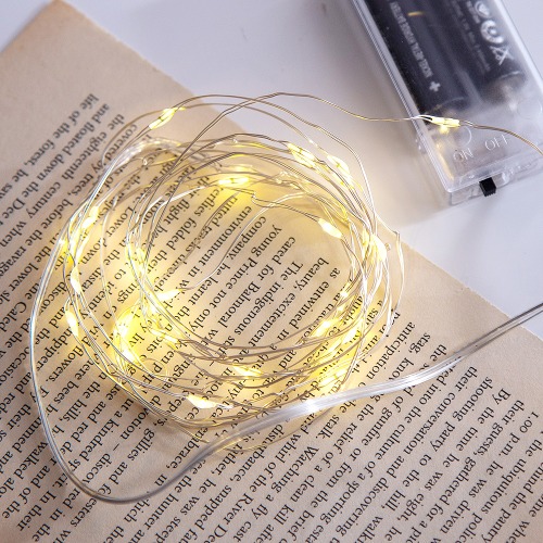 [엠디자인] 점멸 와이어 전구 30구 (3m-건전지형), 1개 1,840원