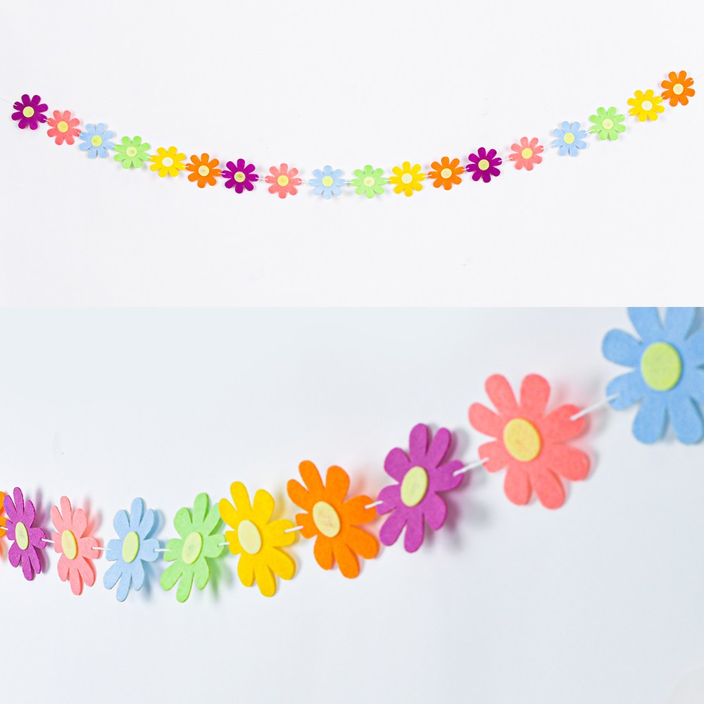 파티쇼 데이지 플라워 가랜드 모음 생일 파티 기념일 행사 홈파티 데코, 파스텔믹스 3,500원