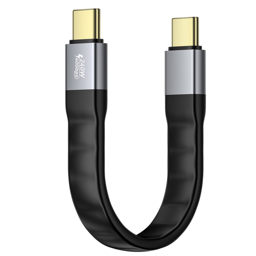 Essager E-Maker칩 C타입-C타입 USB4.0 8K@60Hz 썬더볼트4 호환 PD3.1 240W 40Gbps 초고속 미니 충전 케이블 13cm 휴대 케이블 여행용 외출용, 125mm, 1개 27,250원