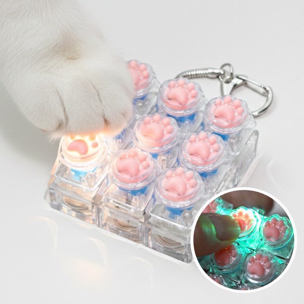 토이토 고양이 젤리 9구 키캡 딸깍이 키링 발바닥 키보드 열쇠고리 피젯토이 11,050원