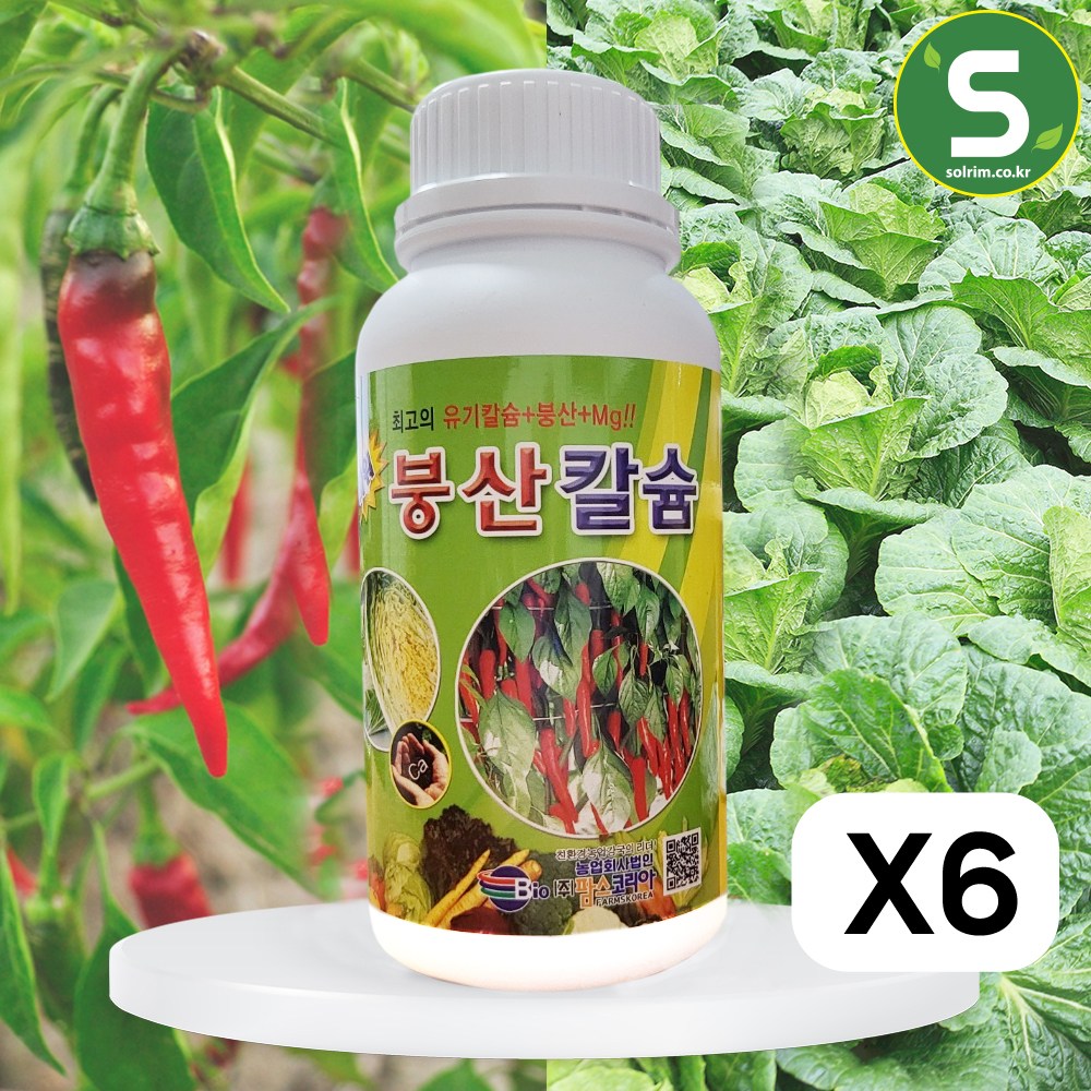 붕산칼슘 500ml 고추 배추 토마토 칼슘부족 해결 미량요소 킬레이트칼슘 식물영양제, 6개, 500ml 39,000원