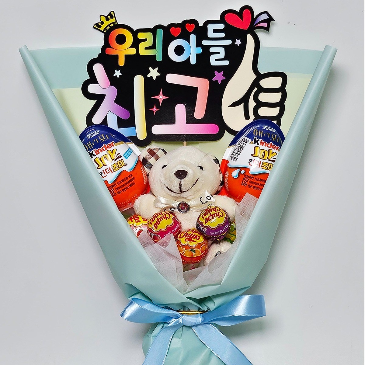 안산 플라워마트 곰인형 킨더조이 피켓 꽃다발 18,900원