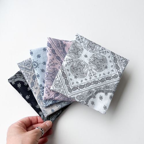 여성손수건 아사 면손수건 페이즐리 반다나 여자 남성 남자 등산 예쁜 100% 국내생산 6,900원