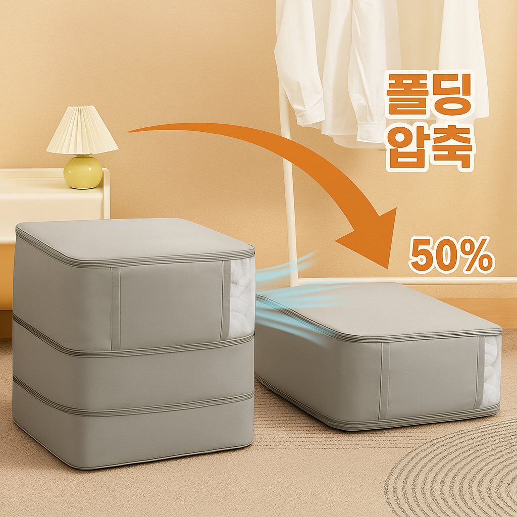 일상애착 부피순삭 이불압축팩 이불압축파우치, 2개, 라이트그레이 30,800원