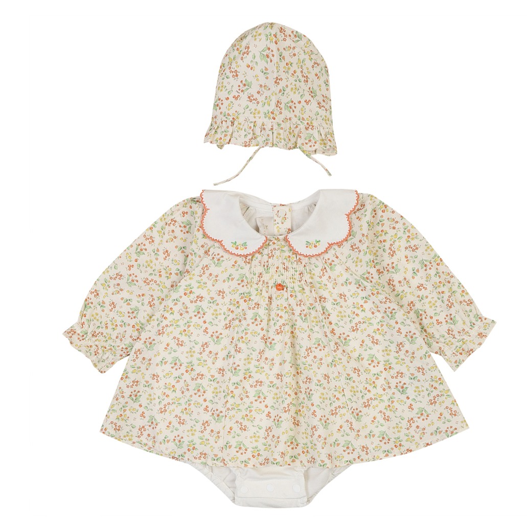 에뜨와 신생아용 오로라 플라워 바디수트 + 모자 세트 82,150원