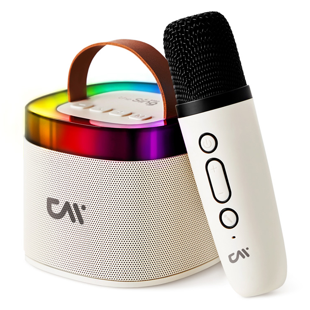 더씽 무선 LED 블루투스 마이크 스피커, The sing M62, 아이보리 49,800원