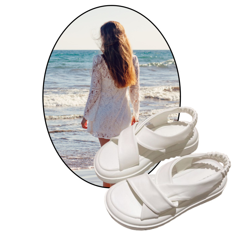 프롬도로시 키높이 발 편한 통굽 밴딩 여성 샌들 5센티 11,490원