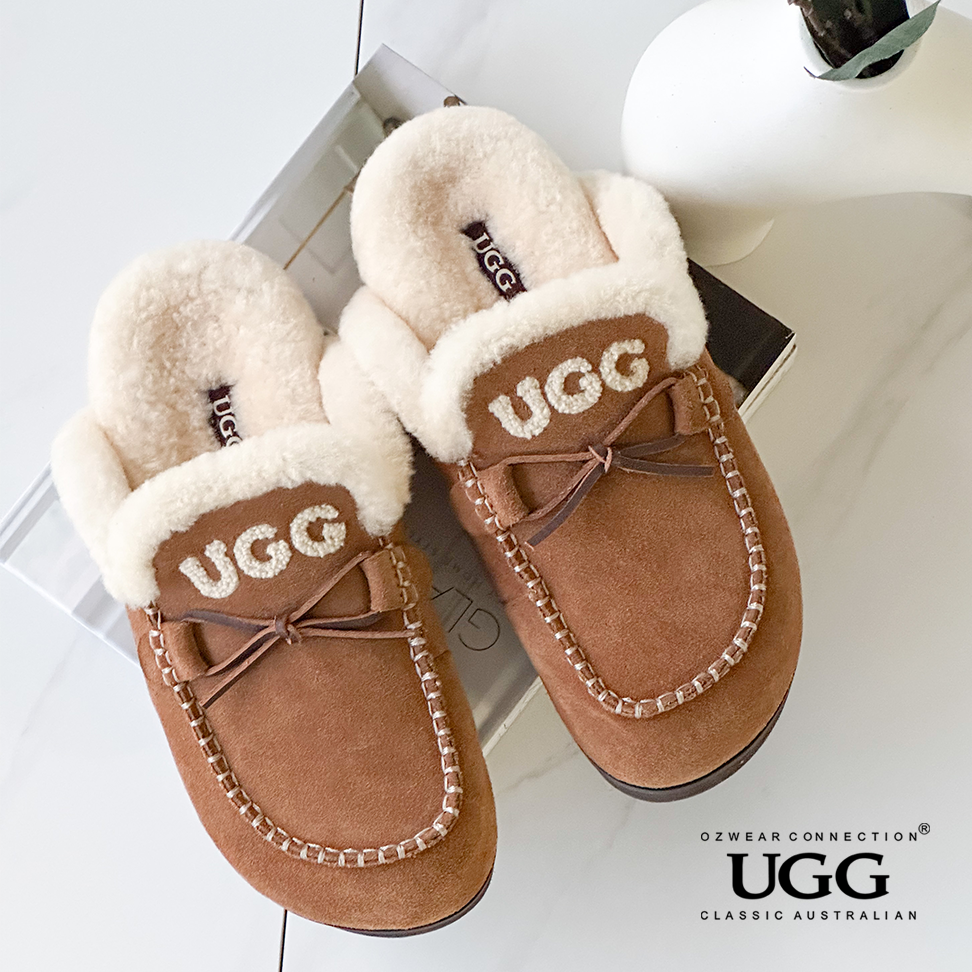 [호주정품무료배송]오즈웨어 레티시아 니트 어그 로고 슬리퍼 OB946[쿠팡] 101,700원