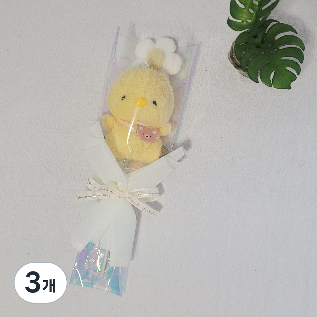 인형키링꽃다발 유치원꽃다발 졸업식 수료식 인형키링 재롱잔치 한송이, 3개, 병아리 27,000원