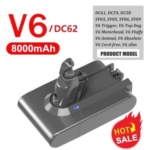 다이슨 호환 V8 앱솔루트 핸드헬드 진공 청소기용 교체 배터리 SV10  216V 6000mah 8000mAh 34,220원