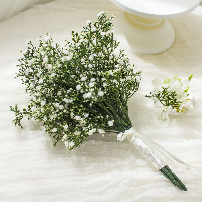 둔떼 안개꽃 조화 부케 (부토니에 포함), 1개 22,800원