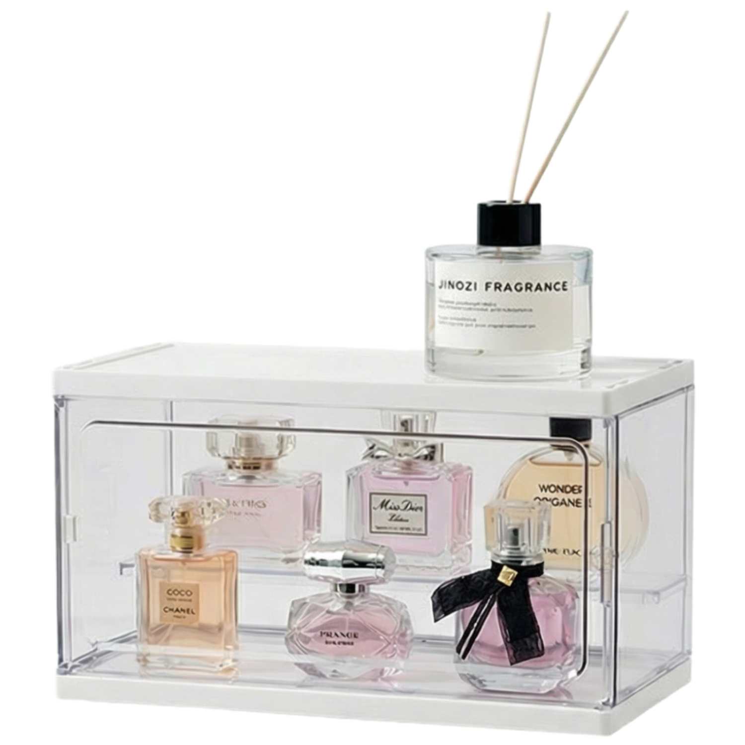 ZHEYE 대용량 투명 화장품 수납장이자 멀티 화장대 (향수 및 스킨케어 진열, 홈카페 소품 수납용) 9,620원