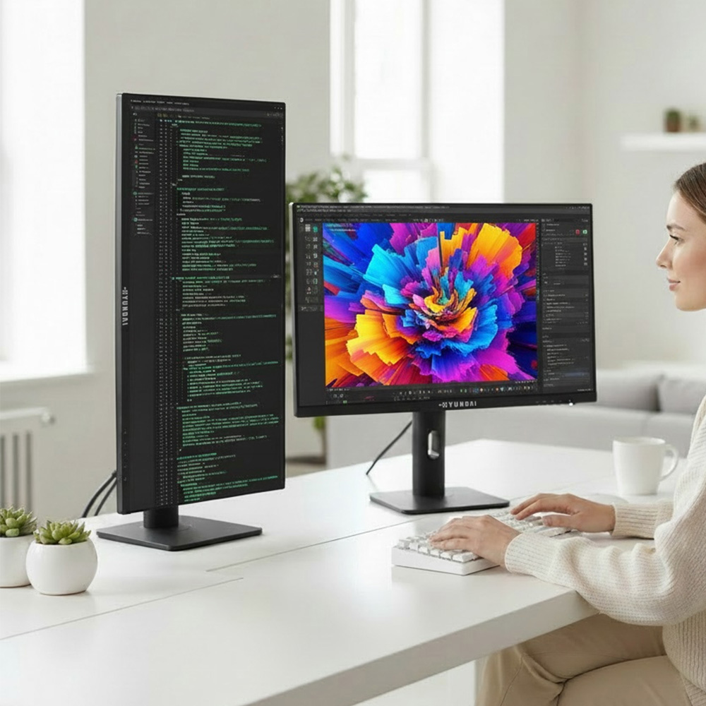 현대 HYUNDAI 24인치 FHD DP USB허브 멀티스탠드 캘리브레이션 진짜색감 무결점 시력보호 모니터 HD240KUL, HD240KUL, 60.5cm 141,000원