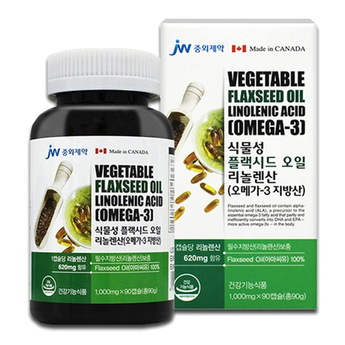DN34202 중외제약 식물성 플랙시드오일 90캡슐 리놀렌산, 90정, 1개 17,500원