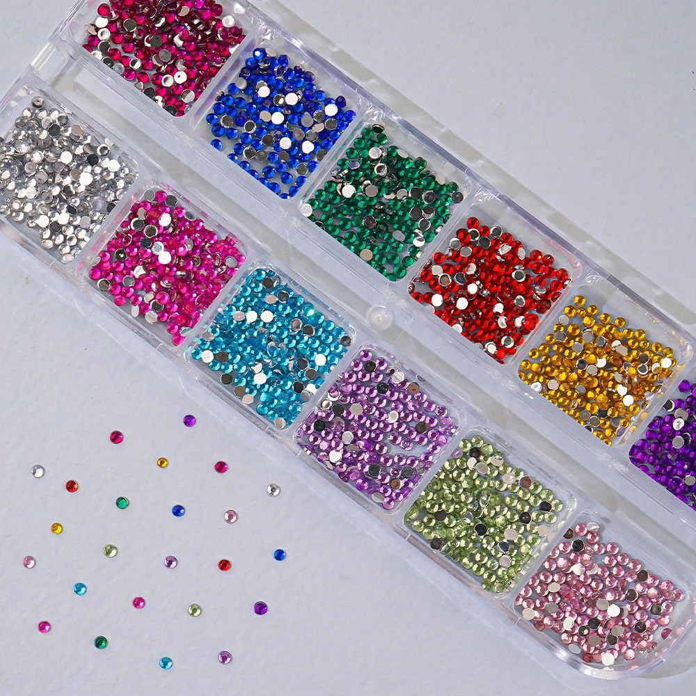 네일스토어 원형 네일스톤 12세트-3 미니 2mm 평스톤 파츠 4,800원