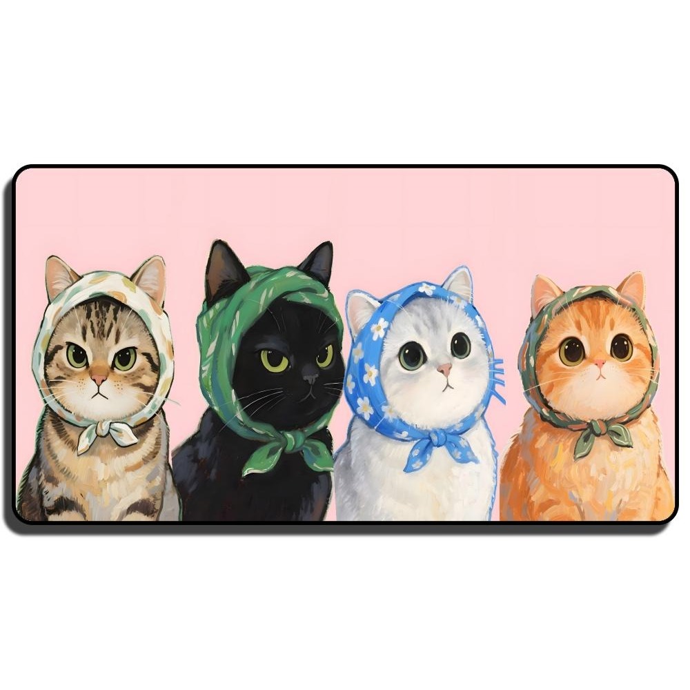 귀여운 고양이 XXL 대형 마우스패드 900x400x3mm 고해상도 인쇄 미끄럼 방지, 03, 1개 19,800원