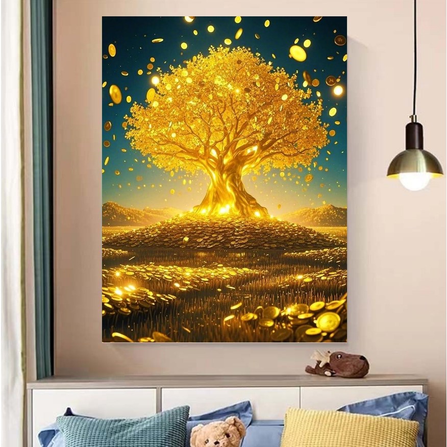 금화 금전수 유화그리기 부귀재물 돈나무 그림그리기 황금나무 돈들어오는 풍수지리 명화그리기 DIY키트 25,990원