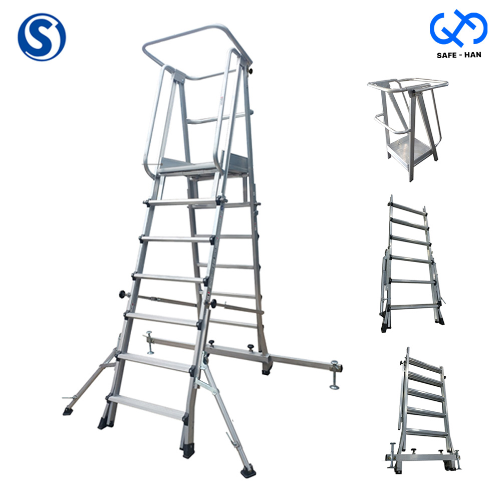 S마크 국산 고소작업 작업발판 조립식 사다리 GSW-A (전문가용) 5단-13단 높이조절 1,221,300원