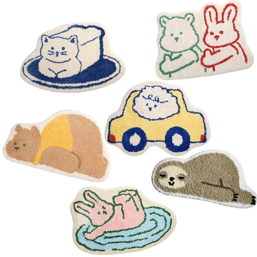 LOCO LAB 몽글몽글 캐릭터 발매트, 꾸물베어, 현재가 12,500원