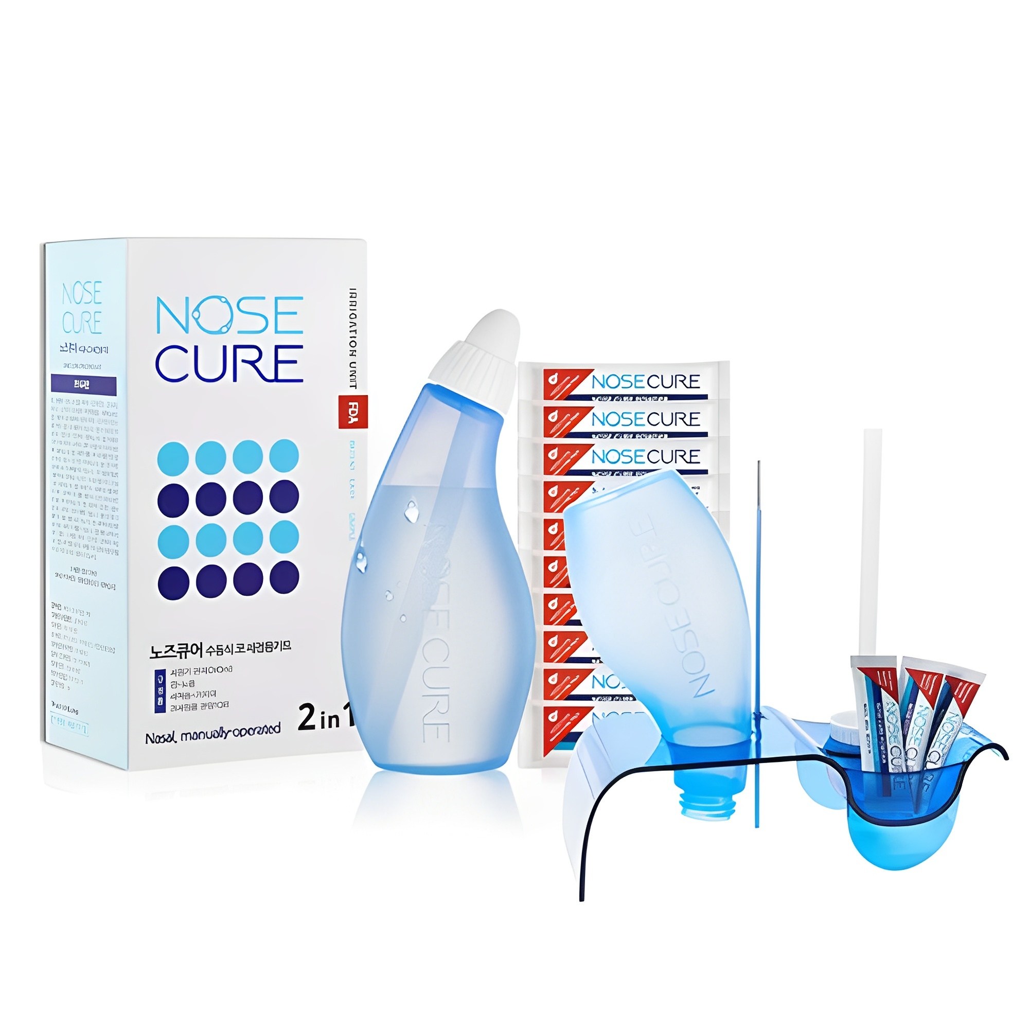 노즈큐어 블루 코세척기 세트(거치대+분말10포+세척솔) 8,670원