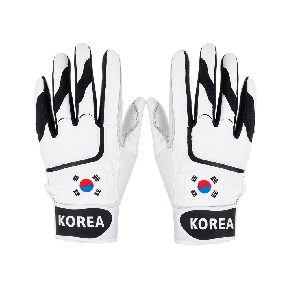 업셋 국가대표 태극기 양피 배팅장갑, 1세트, 코리아로고_블랙 25,000원