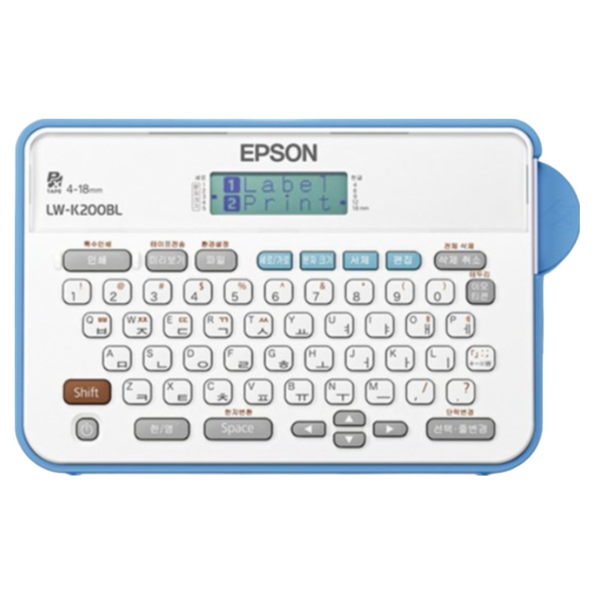 엡손 LW-K200BL 라벨프린터 12mm 라벨테이프 증정, 1개, LW-K200BL,사은품ST12KW(투명용지검정글자) 75,000원
