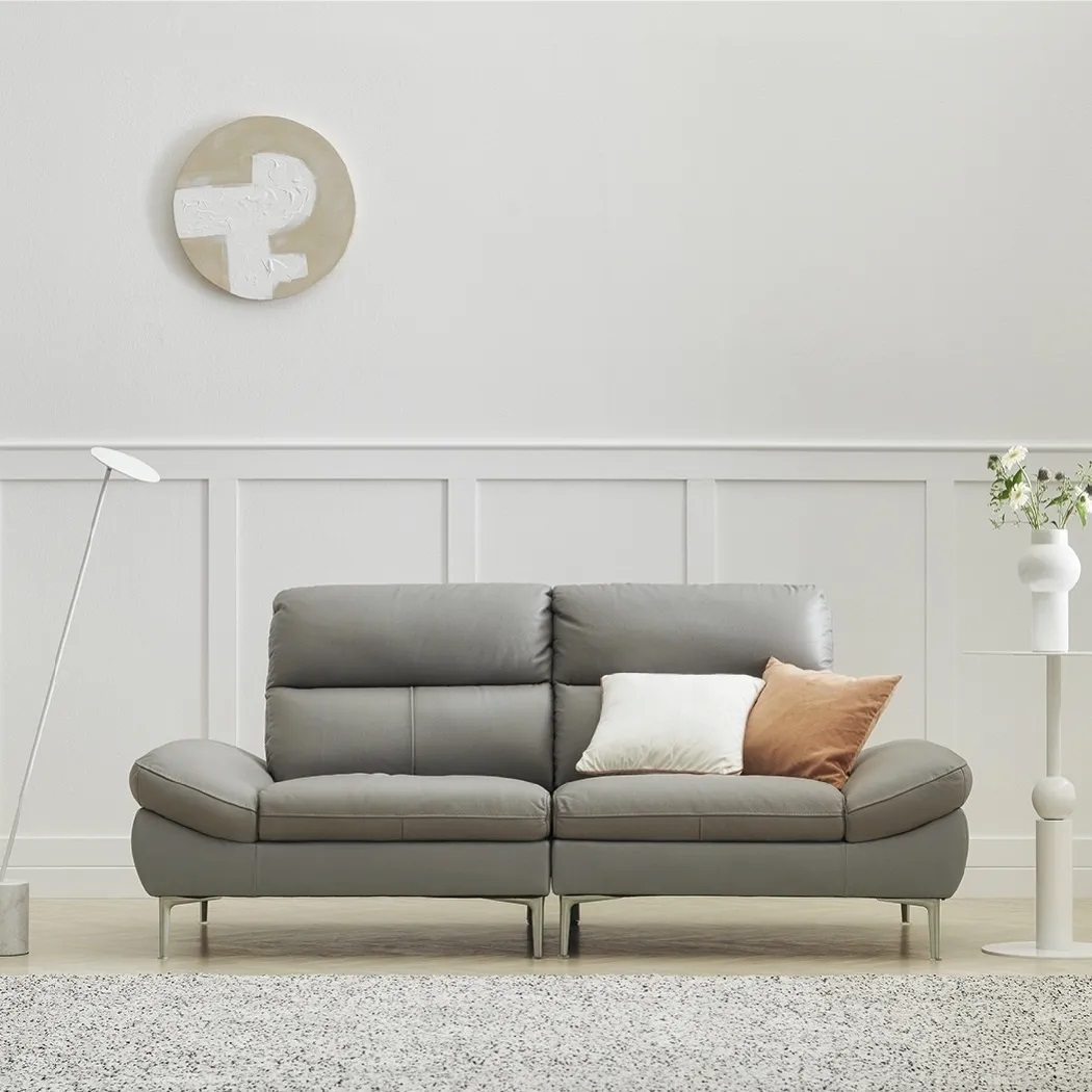 한샘 엠마 컴포트 천연가죽 3인용 소파 방문설치, 미드그레이 883,800원