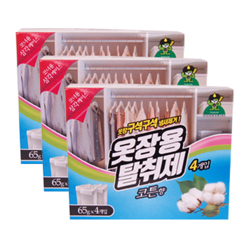 산도깨비 옷장용 탈취제 코튼향, 260g, 3개 11,900원