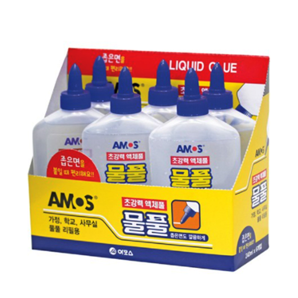 아모스 초강력 액체 물풀 240ml (6개입), 단품, 1개 18,000원