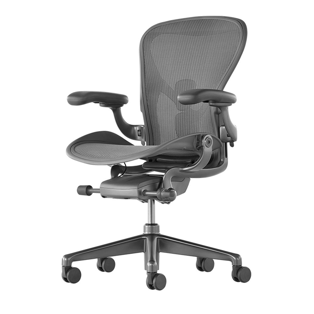 허먼밀러 뉴 에어론 플로우휠 의자 포함 B사이즈 풀체어 그라파이트 풀펑션 2,169,200원