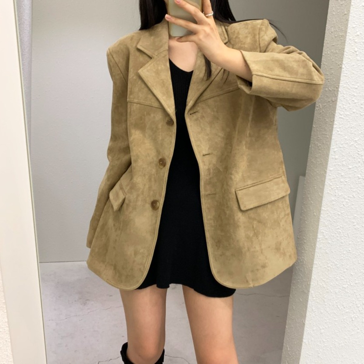 HAAGSHOP 드뮤어 스웨이드자켓 47,300원