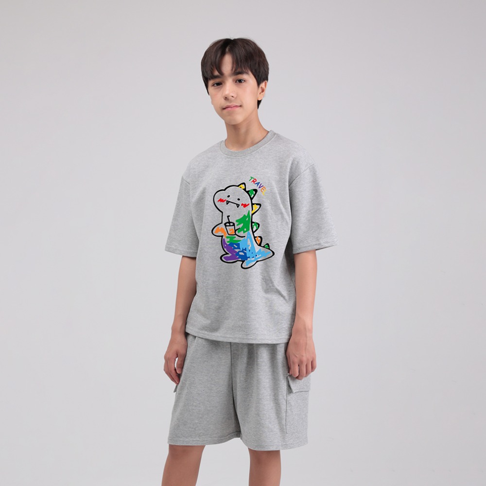 국내 생산 마고 주니어 무지개공룡 라운드 반팔 카고 반바지 세트 키 140 150 160 170 28,990원