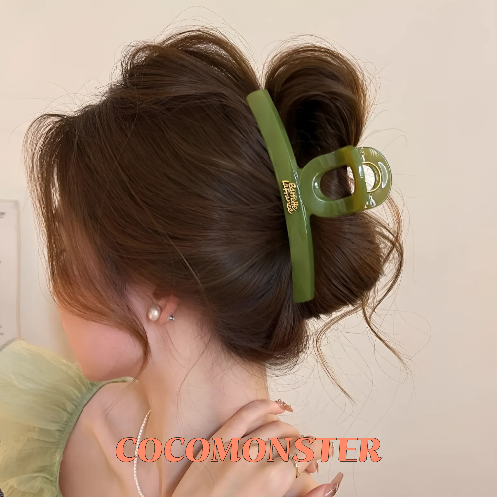 COCOMONSTER 프리미엄 골드 포인트 대형 올림머리 헤어 집게핀 튼튼한 반머리 헤어핀 19,000원